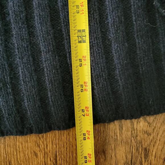 Utility Lambswool Blend Y2K Sweater Mens XL Navy Heavyweight Preppy Ski Chalet - Picture 6 of 6